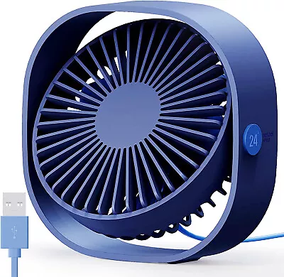$19.96 • Buy 360°Rotatable 3 Speeds Mini USB Desk Fan,Portable Small Silent Powerful Desk Fan
