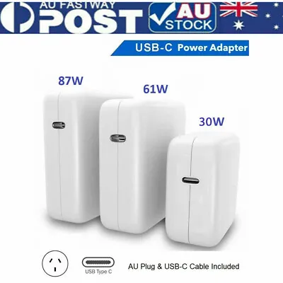 30W 61W 87W USB-C Power Adapter Charger Type-C For Apple Macbook Air Pro Laptop  • $27.99