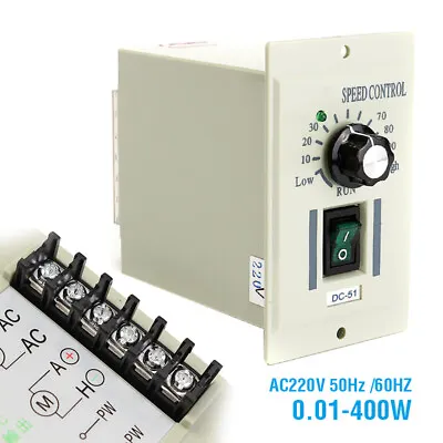 AC 220V To DC 180V Motor Speed Variable Control Controller For 0-400W Motor CT • £23.89