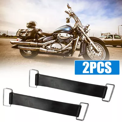 2x Universal Motorcycle Parts Rubber Band Belt Battery Tape Strap Holder Black • $6.65