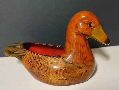 Vintage Intricate Handpainted Duck Trinket Box Cottage Core Wildlife Nature • $7.99