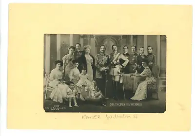 Vintage Mounted Postcard Kaiser Wilhelm II Emperor Of Germany & Family • $6.99