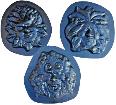 Green Man Face Molds Concrete Plaster Set Of 3 Green Man Molds From 9  -10  • $69.95