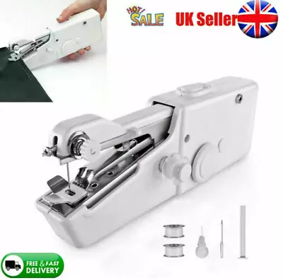 £8.19 • Buy Mini Portable Handheld Cordless Sewing Machine Hand Held Stitch Home Clothes UK