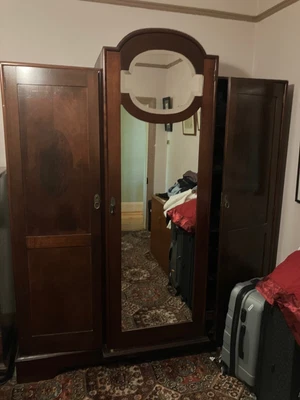 $185.97 • Buy Rare - Antique Three Door Wardrobe - Great Storage Capacity