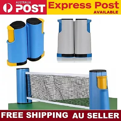 Table Tennis Net Retractable Kit Ping Pong Set Portable Compact Easy Set Up Rack • $20.99