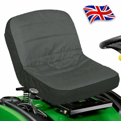 Universal Riding Lawn Mower Tractor Seat Cover Padded Comfort Pad Storage Black. • £14.99