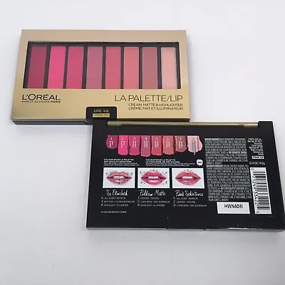 LOREAL LA PALETTE LIP CREAM MATTE And HIGHLIGHTER PINK 01. Qty 2 NEW TRAYS • $11.89