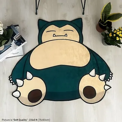 Pokemon Snorlax Shaped Soft Rug Mat Anime Lover Decor Gift 2.5 X 3ft • $59.99