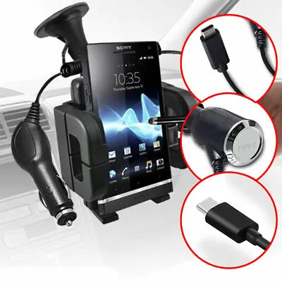 $24.87 • Buy Quality In Car Mobile Phone Windscreen Mount Holder Cradle + Type-C Car Charger