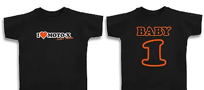 Love Moto-x Baby T Shirt One Piece Creeper Infant Toddler Motocross Mx • $26.99