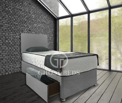 £189.99 • Buy *NEW* Single Divan Bed 2FT6/3FT With Mattress & Headboard + Draws Kids & Adults