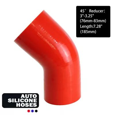 45 Degree Reducer Elbow Pipe Turbo Hose 3 -3.15  76-83mm 3-Ply For Intake/Turbo • $30.29