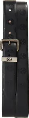 $550 Mens Alexander McQueen Skull Detail Leather Belt Black 100 US 40 • $239.99