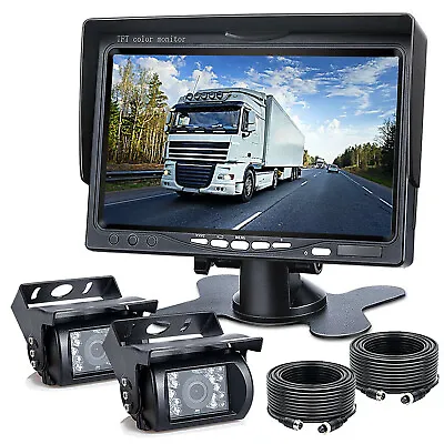 7‘’ Monitor Reversing Backup HD Camera Parking Rear View System For Rv Truck BUS • £74.88