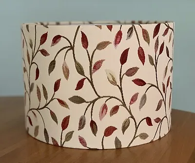 Trailing Leaves Lamp Shade Voyage Cervino Fabric Red  Nut Brown Cream Lampshade • £45