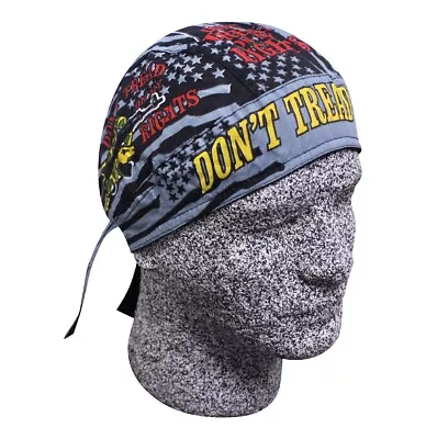 Don't Tread On Me Doo Rag Headwrap Skull Cap Biker Durag Sweatband Capsmith • $8.95