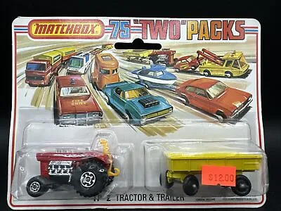 1975 Matchbox Lesney TP-2 TRACTOR & TRAILER  75 TWO PACKS Free Shipping • $69.99