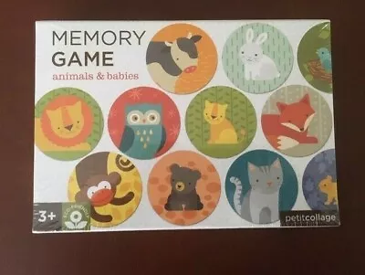 Memory Game Animals & Babies Petitcollage Age 3+ Brand New Sealed  • $12.99