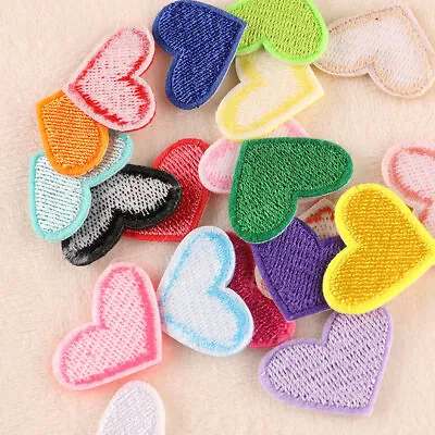20Pcs/lot New Love Heart Iron On Patches Sewing On Embroidered Clothes Sticker - • $4.39
