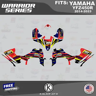 Graphics Kit For Yamaha YFZ450R (2014-2023) YFZ-450R Warrior Series - Red 16mil • $192.99