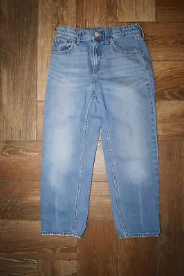 Old Navy Jeans Youth Girls Size 10 High Rise Slouchy Straight Adjustable Waist • $12.99