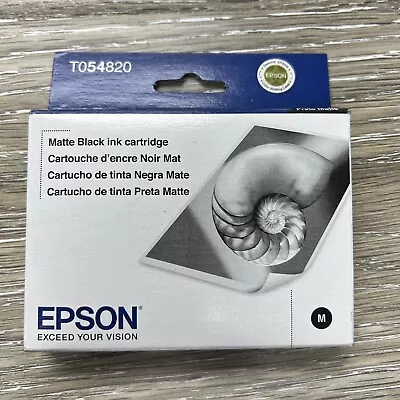 Genuine Epson Stylus Photo Matte Black Ink T054820 R1800 10/14 NEW • $6.99