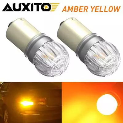 AUTO PARTS4 BA15S Turn Signal P21W Light Bulbs 1156 7506 Amber Yellow 3000K 2PCS • $28.78