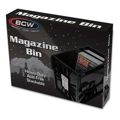 BCW Magazine & Document Bin Comic Book Storage Box Black Plastic 1-MDB-BLK • $58.57