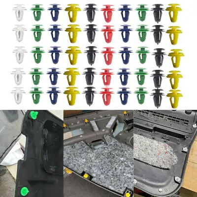 50X Auto Door Panel Clips Fixing Fastener 9mm Hole Car Interior Door Trim Panel • $4.31