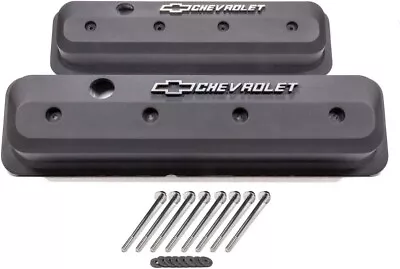 Proform 141-840 SBC Vortec Chevrolet Logo Tall Center Bolt Valve Covers - Black • $299.95