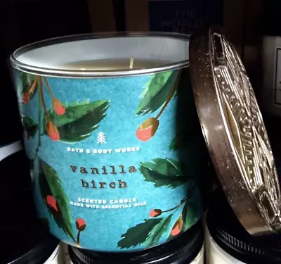 $29.90 • Buy Bath & Body Works Vanilla Birch 3 Wick Candle 14.5 Oz Warm Sandalwood Madagascar
