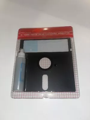 5.25 Disk Drive Head Cleaner W/ Solution 5 1/4 Diskette Cleaning Kit New • £47.49