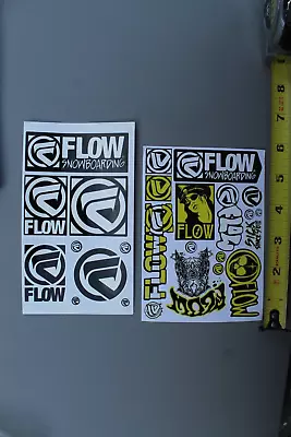 Flow Snowboards Sexy Skull OG SNB5 Vintage Snowboarding STICKER Sheet - Lot Of 2 • $22