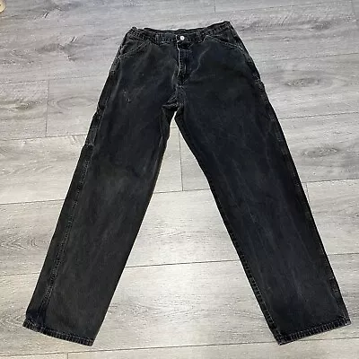 Vintage Wrangler Jeans Men's Size 32x34 Hero Carpenter Workwear Black Denim • $19.79