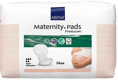 Abena Premium Organic Maternity Pads After Birth Breathable Eco Friendly 14pcs • £6.20