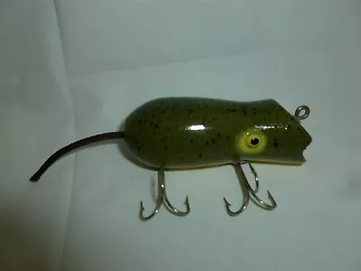  Vintage 2-3/4 Inch Wood Unbranded Mouse RESTORED Fishing Lure  Lot 1-534 • $22