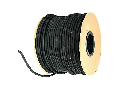 4mm Elastic Shock Cord Bungee Rope Tie Down Black Strong Heavy Duty B • £1.79
