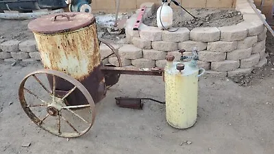 Vintage Aeroil Roadway Maintenance Cart Tar Buggy Antique Hand Pump • $200