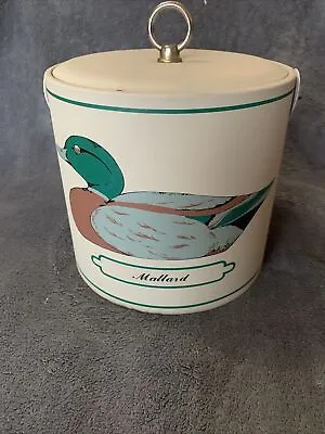 $23 • Buy Vintage George Briard Ice Bucket Mallard Duck Green Winged Teal