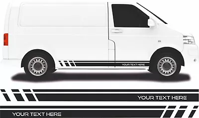 Personalised Vw Transporter Side Stripes Swb T4t5t6 Vw Stickers/graphics  Vw • $24.87