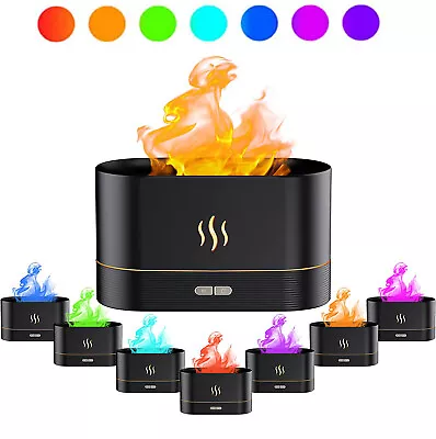 USB Air Humidifier 3D Flame Essential Oil Diffuser Bedroom LED Mist Home Office • $24.89