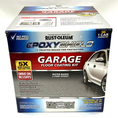 Rust-Oleum 251965 EPOXYSHIELD Garage Floor Coating 1 Car Kit Gray New • $79.99