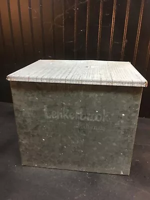 Vintage Lenkerbrook Farm  Galvanized Metal Porch Milk Box 12in Tall X 11in X 9in • $81