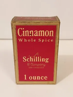 Schilling Brand Vintage 1930s Cinnamon Whole Spice Box • $12