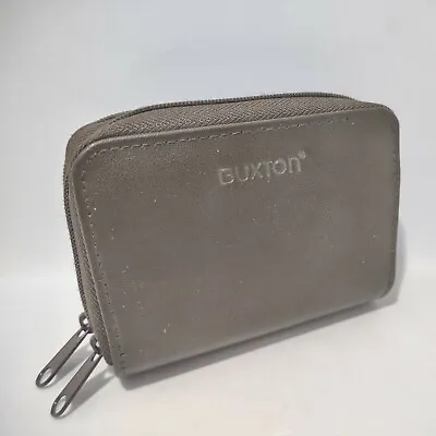 VTG New Buxton Wizard Pik-Me-Up Brown Double Zip Around Leather Card Coin Purse • $15