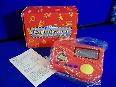 Vtg New MAGIC SCHOOL BUS 1995 Joanna Cole RARE Scholastics Talking Alarm Clock • $60