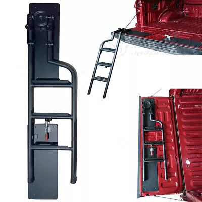 Heavy Duty Foldable Tailgate Ladder Step Pickup Truck Rotate Stair For Ford F150 • $104.50