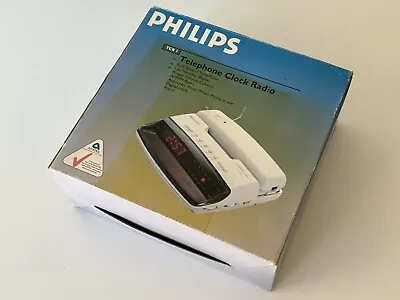 Vintage Philips TCR1 Telephone Radio/alarm Clock. In Original Box. • $49.99