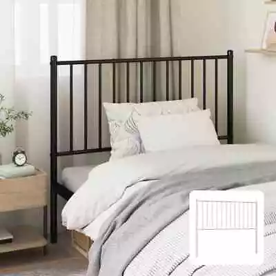 Metal Bed Frame With Headboard Bedroom Metal Platform Bed Base Bedstead VidaXL • £71.99
